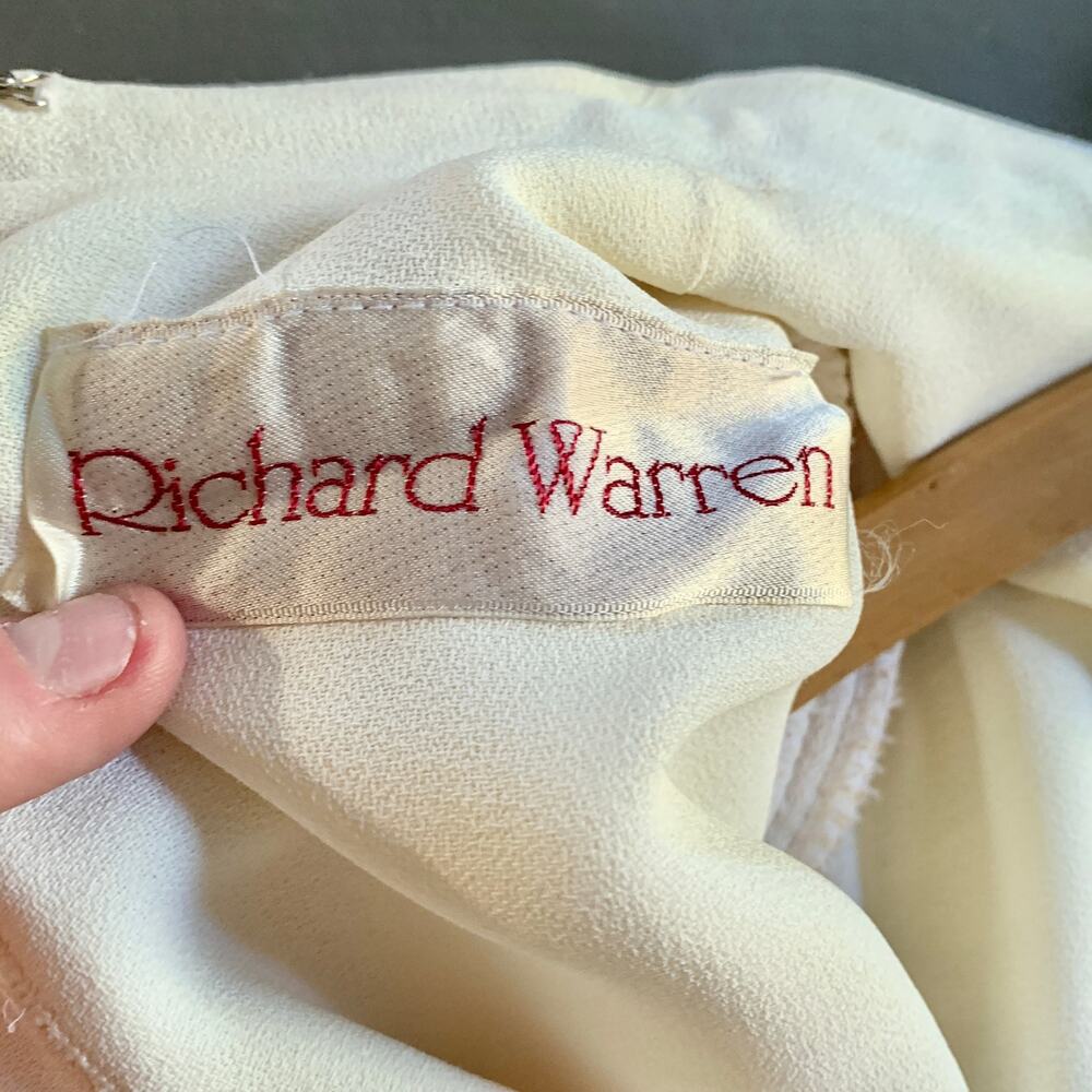 Vintage 1960s Richard Warren Wine Cocktail Dress Peter Pan Collar Size 6 - Picture 9 of 11